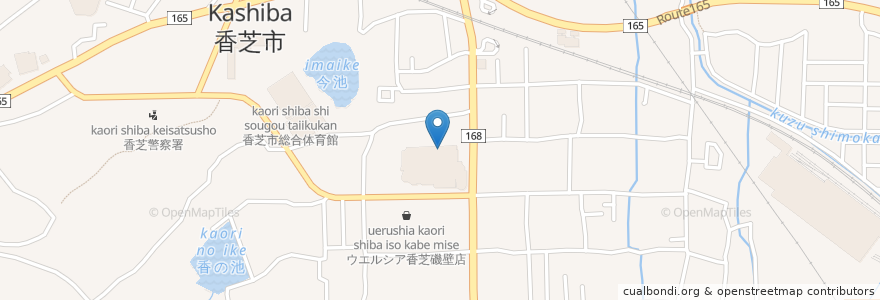 Mapa de ubicacion de 楓の木 en 日本, 奈良県, 香芝市.