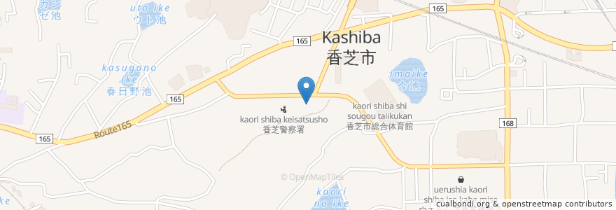 Mapa de ubicacion de 香芝畑2丁目食堂 en 日本, 奈良県, 香芝市.