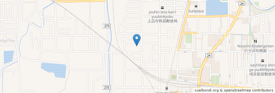 Mapa de ubicacion de 河田胃腸科医院 en Japão, 奈良県, 橿原市.