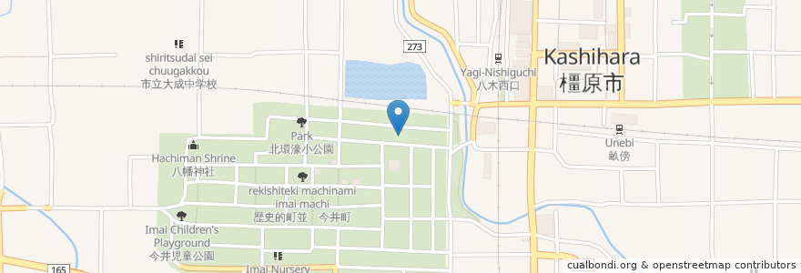 Mapa de ubicacion de 南都銀行 畝傍支店 en Jepun, 奈良県, 橿原市.