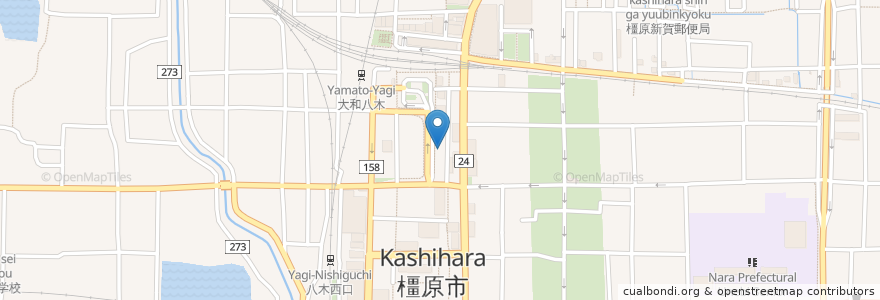 Mapa de ubicacion de 新進会眼科 en Japan, Nara Prefecture, Kashihara.