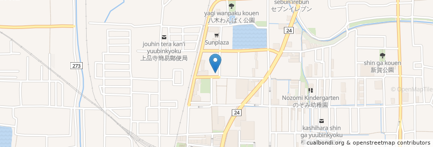 Mapa de ubicacion de ラブレー en Japão, 奈良県, 橿原市.