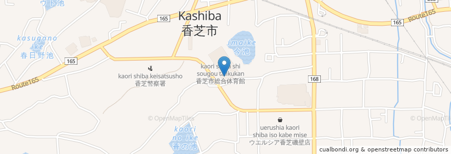Mapa de ubicacion de 香芝市モナミホール en 日本, 奈良県, 香芝市.