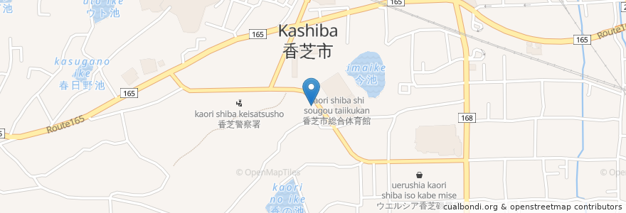 Mapa de ubicacion de ゼネラル石油 en اليابان, 奈良県, 香芝市.