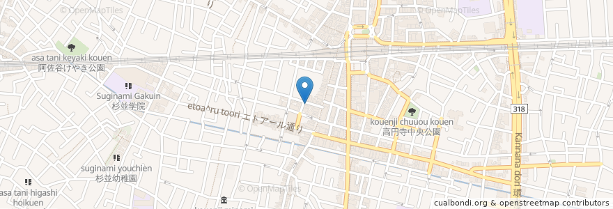 Mapa de ubicacion de とまり木 en ژاپن, 東京都, 杉並区.