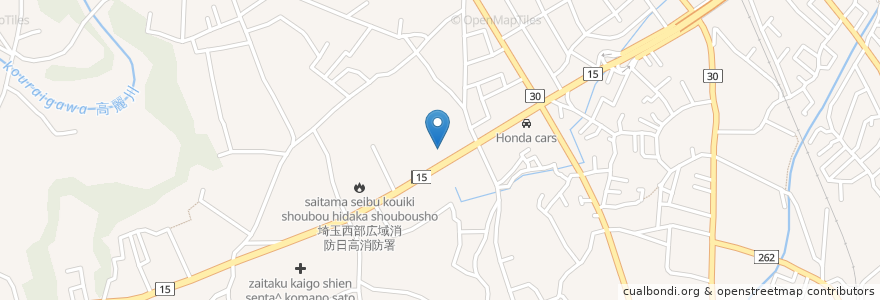 Mapa de ubicacion de PUDOステーション en 日本, 埼玉県, 日高市.