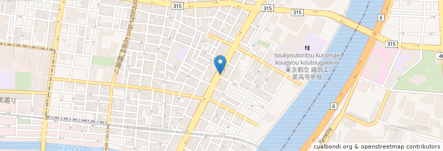 Mapa de ubicacion de 川湘府 en Japan, 東京都, 台東区.