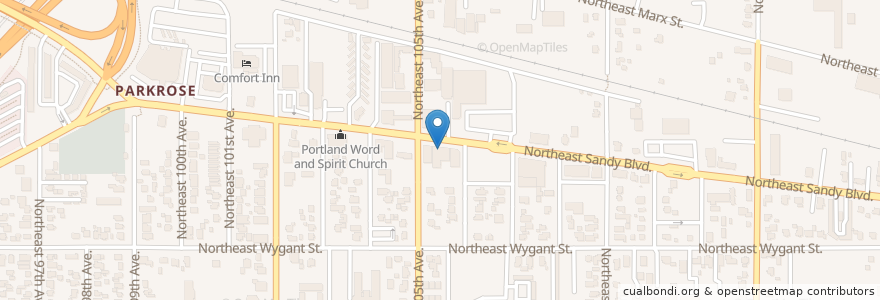 Mapa de ubicacion de Tony's en United States, Oregon, Portland, Multnomah County.