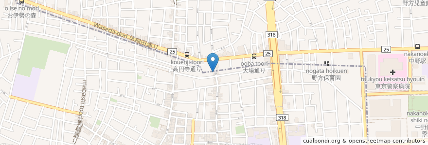 Mapa de ubicacion de サンコー en 日本, 東京都, 杉並区.
