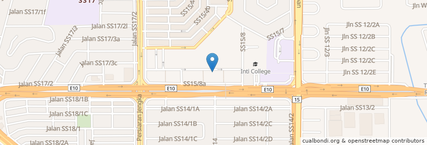 Mapa de ubicacion de Pizza Hut en Malaysia, Selangor, Subang Jaya City Council.
