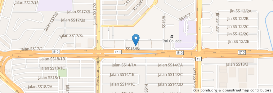 Mapa de ubicacion de Jojo Little Kitchen en Malaysia, Selangor, Subang Jaya City Council.