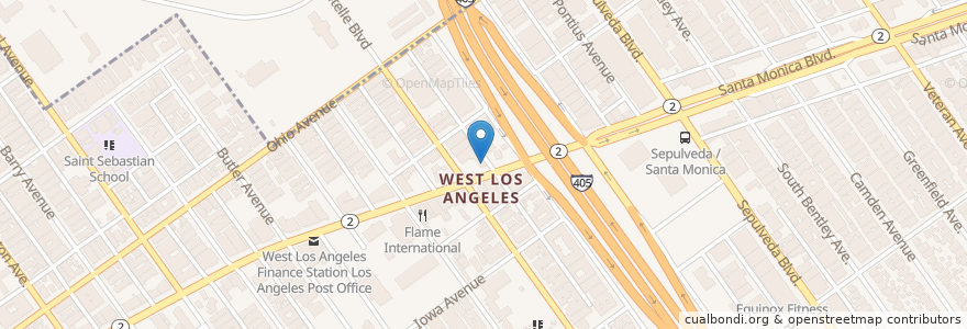 Mapa de ubicacion de Subway en アメリカ合衆国, カリフォルニア州, Los Angeles County, ロサンゼルス.