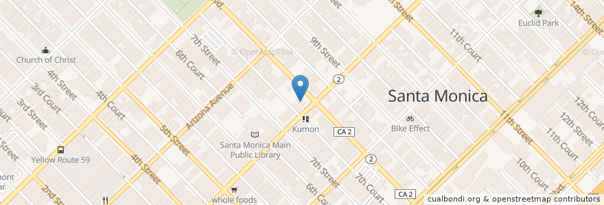 Mapa de ubicacion de Mobil en Amerika Syarikat, California, Los Angeles County.