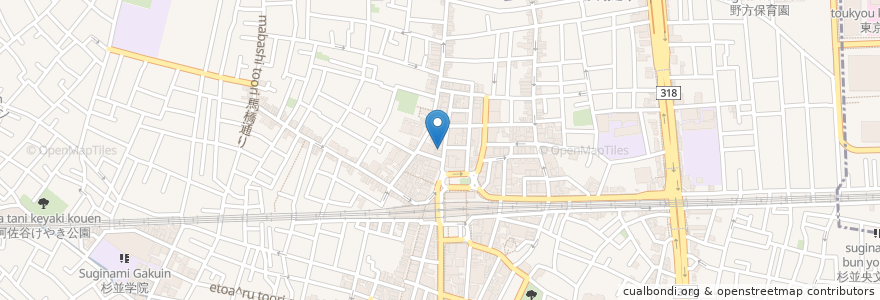 Mapa de ubicacion de えん家 en 日本, 东京都/東京都, 杉並区.