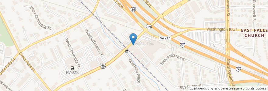 Mapa de ubicacion de Chasin' Tails en Vereinigte Staaten Von Amerika, Virginia, Arlington County, Arlington.