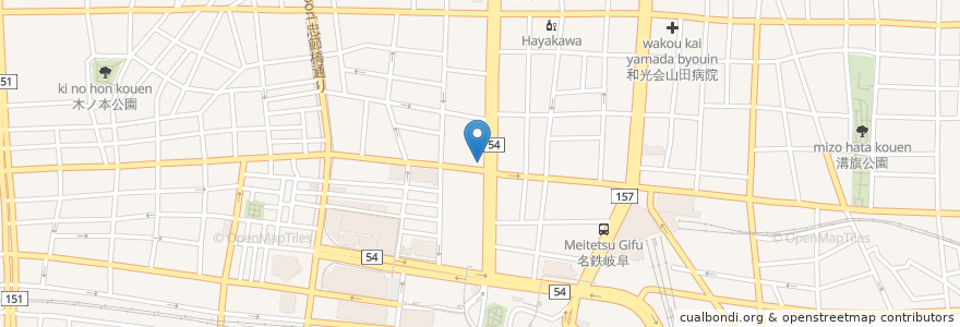 Mapa de ubicacion de Mizuho Bank en Japan, Gifu Prefecture, Gifu.