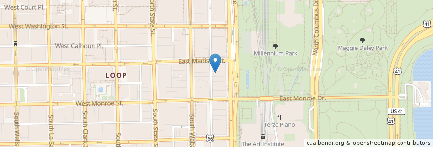 Mapa de ubicacion de Cherry Circle Room en 미국, 일리노이, 시카고.