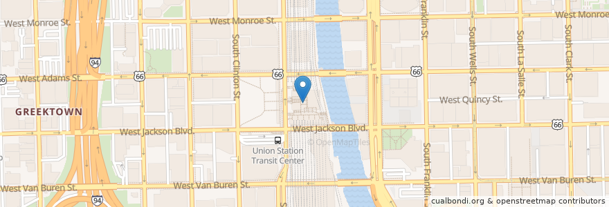 Mapa de ubicacion de Chicago Union Station Metropolitan Lounge en Stati Uniti D'America, Illinois, Chicago.
