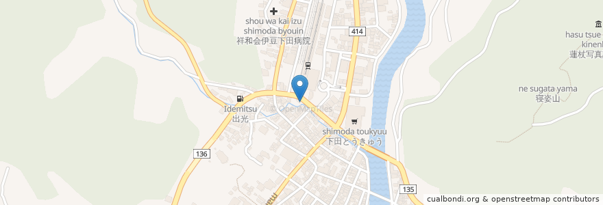Mapa de ubicacion de レンタ屋ちゃり en 日本, 静岡県, 下田市.