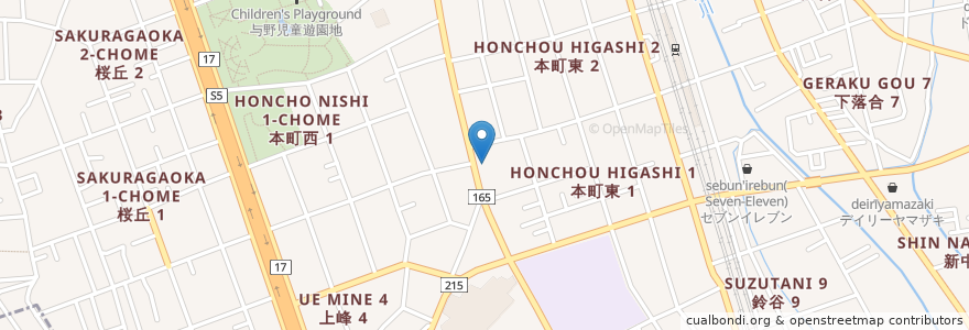 Mapa de ubicacion de たんの歯科 en 日本, 埼玉県, さいたま市, 中央区.