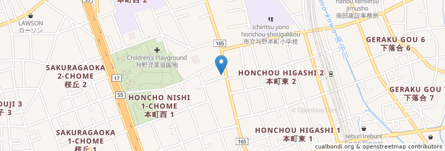 Mapa de ubicacion de 大橋薬局 en Jepun, 埼玉県, さいたま市, 中央区.