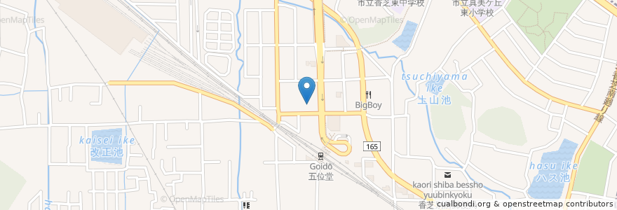 Mapa de ubicacion de Cafe & Bar Woodstock en 日本, 奈良県, 香芝市.