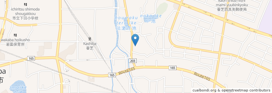 Mapa de ubicacion de 竜王社 en 日本, 奈良県, 香芝市.