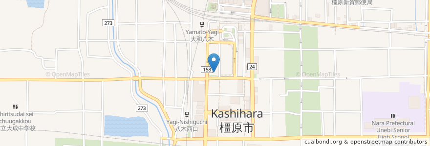 Mapa de ubicacion de べっぴんや en Japonya, 奈良県, 橿原市.