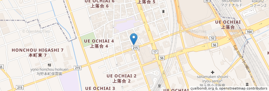 Mapa de ubicacion de KY胃腸クリニック en 일본, 사이타마현, さいたま市, 中央区, 大宮区.