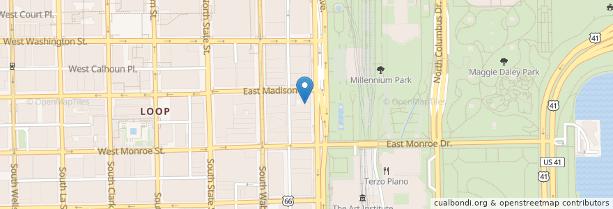 Mapa de ubicacion de Drawing Room en Estados Unidos De América, Illinois, Chicago.