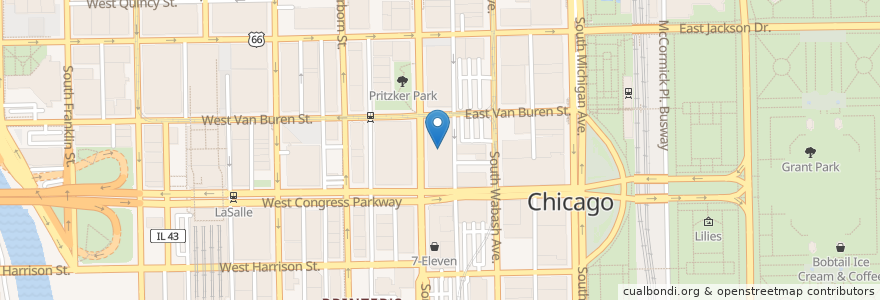 Mapa de ubicacion de Eagles’ Landing Cafe en 美利坚合众国/美利堅合眾國, 伊利诺伊州 / 伊利諾州, 芝加哥.