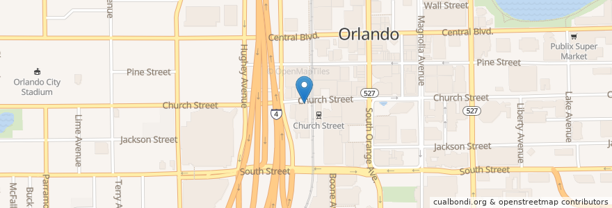 Mapa de ubicacion de Hamburger Mary's en United States, Florida, Orange County, Orlando.