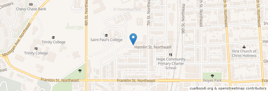 Mapa de ubicacion de Hamlin and 7th St NE en États-Unis D'Amérique, Washington, Washington.