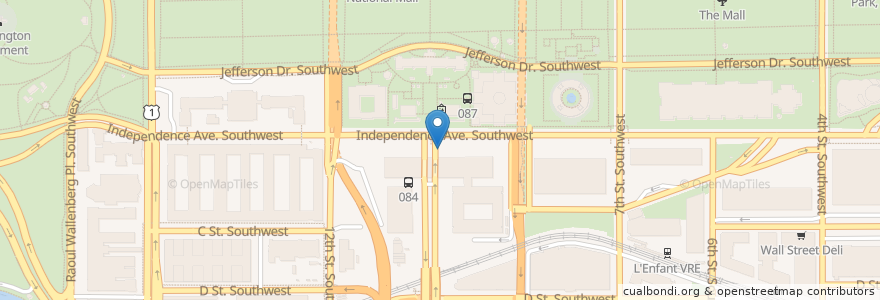 Mapa de ubicacion de Independence Ave and L'Enfant Plaza SW/DOE en États-Unis D'Amérique, Washington, Washington.