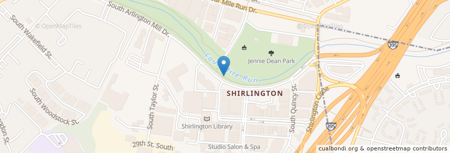 Mapa de ubicacion de S Arlington Mill Dr and Campbell Ave en ایالات متحده آمریکا, ویرجینیا, Arlington County, Arlington.
