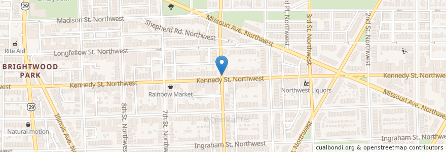 Mapa de ubicacion de 5th and Kennedy St NW en Verenigde Staten, Washington D.C., Washington.