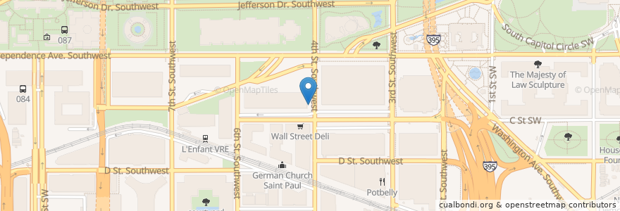 Mapa de ubicacion de 4th and C St SW en Amerika Syarikat, Washington, D.C., Washington.