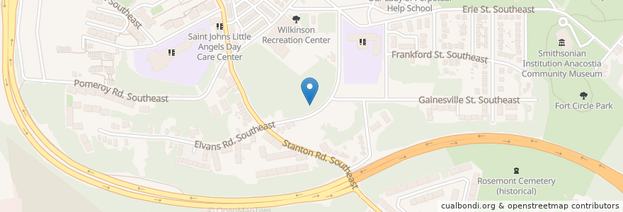 Mapa de ubicacion de Stanton Square SE en 美利坚合众国/美利堅合眾國, 华盛顿哥伦比亚特区/華盛頓特區哥倫比亞特區, 华盛顿/蓽盛頓.