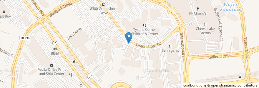 Mapa de ubicacion de Greensboro and Pinnacle Dr en Amerika Syarikat, Virginia, Fairfax County.