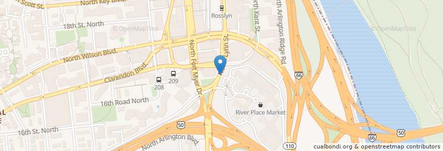 Mapa de ubicacion de N Lynn St and Fairfax Dr en 미국, 버지니아, Arlington County, Arlington.