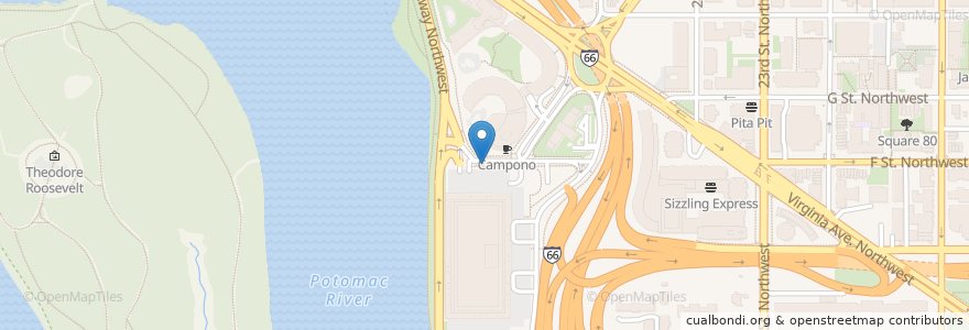 Mapa de ubicacion de Kennedy Center en ایالات متحده آمریکا, واشینگتن، دی.سی., واشنگتن.