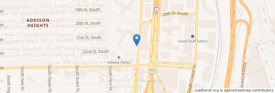 Mapa de ubicacion de Eads and 22nd St S en 美利坚合众国/美利堅合眾國, 弗吉尼亚州 / 維吉尼亞州 / 維珍尼亞州, Arlington County, Arlington.