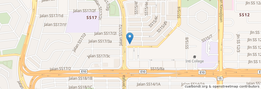 Mapa de ubicacion de Canai Cafe en 말레이시아, 슬랑오르, Majlis Bandaraya Subang Jaya.