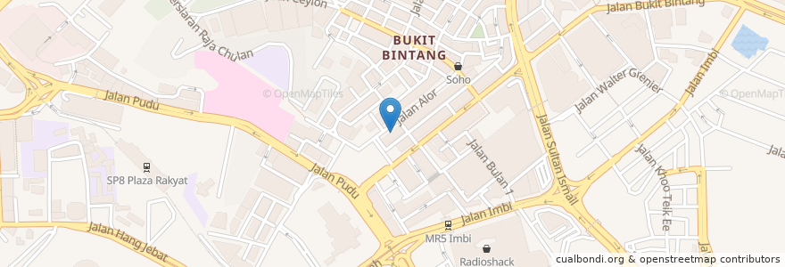 Mapa de ubicacion de Amazins Thai Food en Malasia, Selangor, Kuala Lumpur.