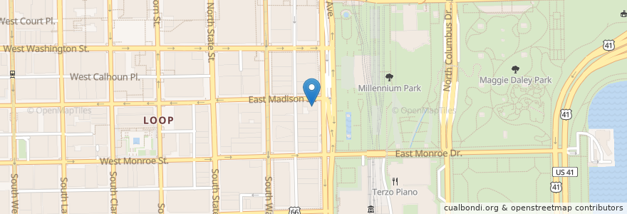 Mapa de ubicacion de Fairgrounds Coffee and Tea en Verenigde Staten, Illinois, Chicago.