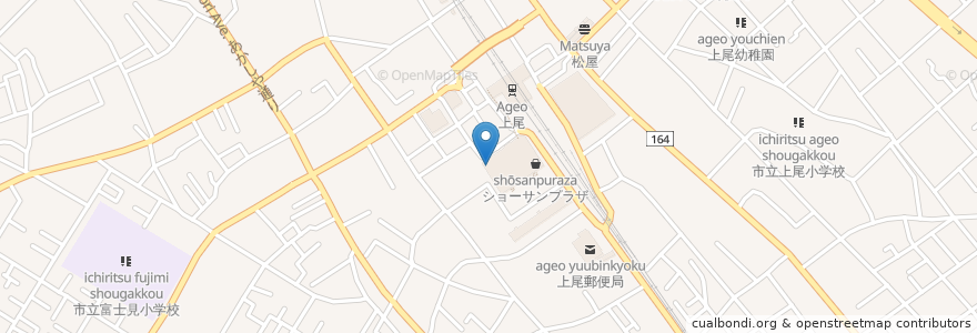 Mapa de ubicacion de ミスタードーナツ en Japan, 埼玉県, 上尾市.