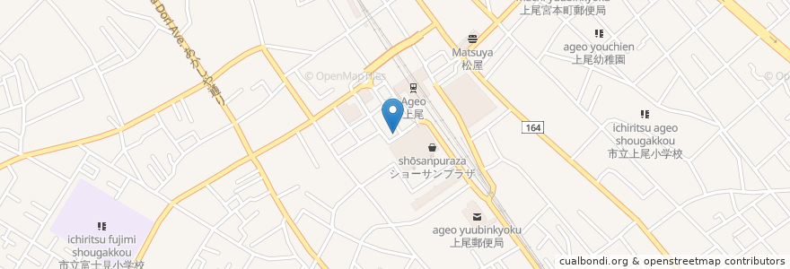 Mapa de ubicacion de LALA en 日本, 埼玉县, 上尾市.