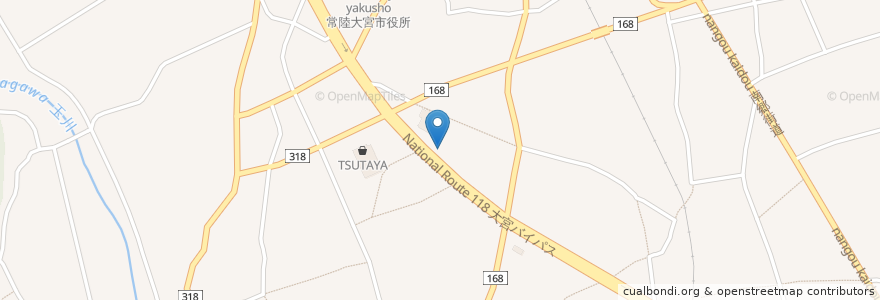Mapa de ubicacion de はま寿司 en Japan, 茨城県, 常陸大宮市.