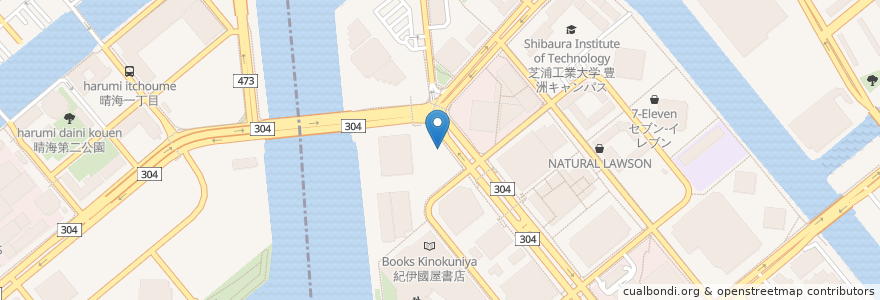 Mapa de ubicacion de 豊洲パークシティ皮膚科 en ژاپن, 東京都, 江東区.