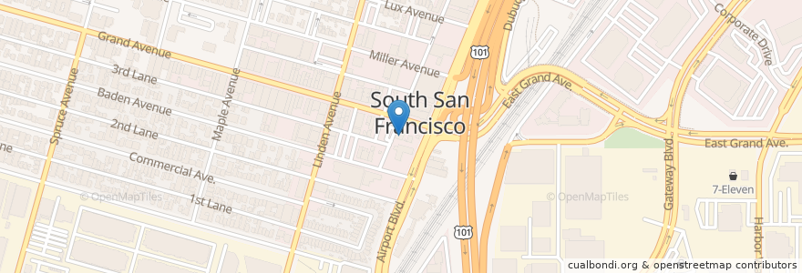 Mapa de ubicacion de Dumpling Empire en Estados Unidos Da América, Califórnia, San Mateo County, South San Francisco.